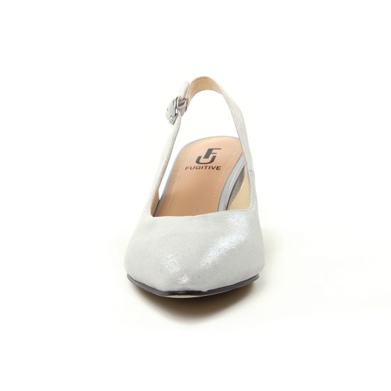 escarpins bout ouvert blanc gris mode femme printemps été - Photo Produit 6