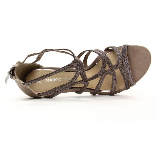 escarpins brides beige argent mode femme printemps été - Photo Produit 4