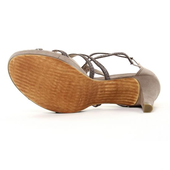 escarpins brides beige argent mode femme printemps été - Photo Produit 5