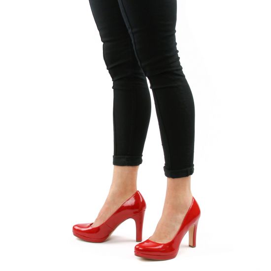 escarpins rouge mode femme printemps été - Photo Produit 8