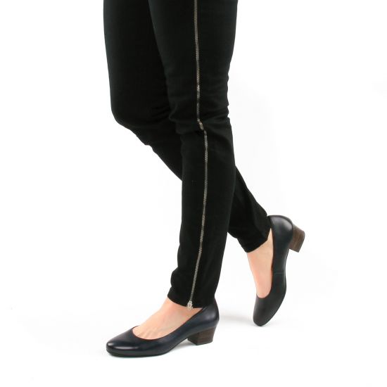 escarpins trotteur bleu marine mode femme printemps été - Photo Produit 8