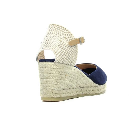 espadrilles compensées bleu marine mode femme printemps été - Photo Produit 7