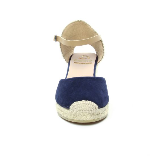 espadrilles compensées bleu marine mode femme printemps été - Photo Produit 6