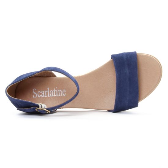 espadrilles compensées bleu mode femme printemps été - Photo Produit 4