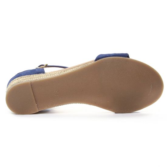 espadrilles compensées bleu mode femme printemps été - Photo Produit 5