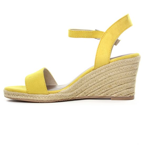espadrilles compensées jaune mode femme printemps été - Photo Produit 3