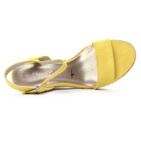 espadrilles compensées jaune mode femme printemps été - Photo Produit 4