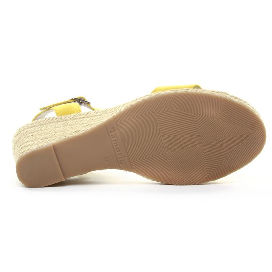 espadrilles compensées jaune mode femme printemps été - Photo Produit 5