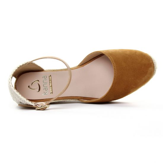 espadrilles compensées marron mode femme printemps été - Photo Produit 4