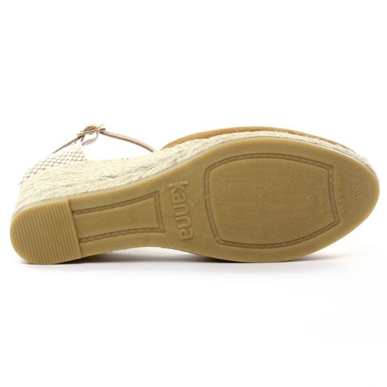 espadrilles compensées marron mode femme printemps été - Photo Produit 5