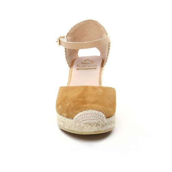 espadrilles compensées marron mode femme printemps été - Photo Produit 6
