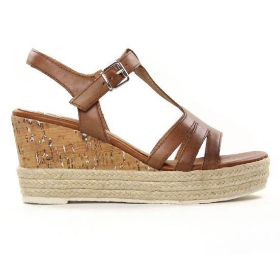 espadrilles compensées marron mode femme printemps été - Photo Produit 2