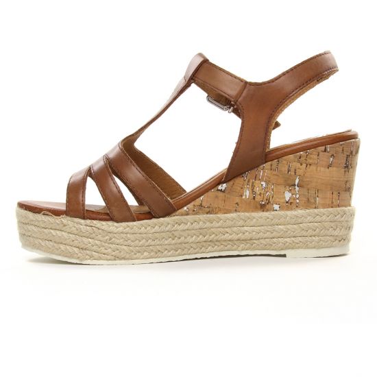 espadrilles compensées marron mode femme printemps été - Photo Produit 3