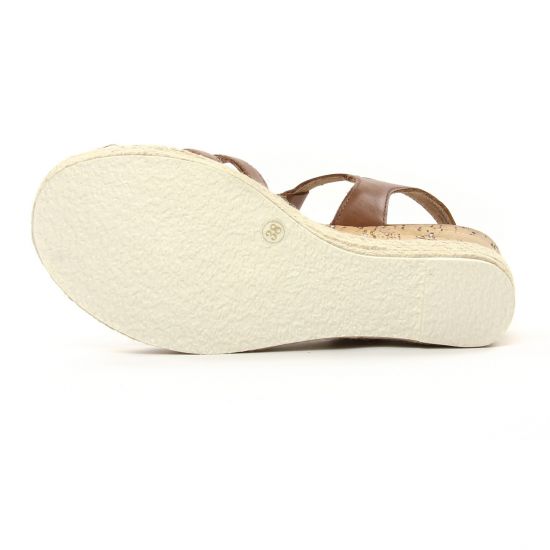 espadrilles compensées marron mode femme printemps été - Photo Produit 5