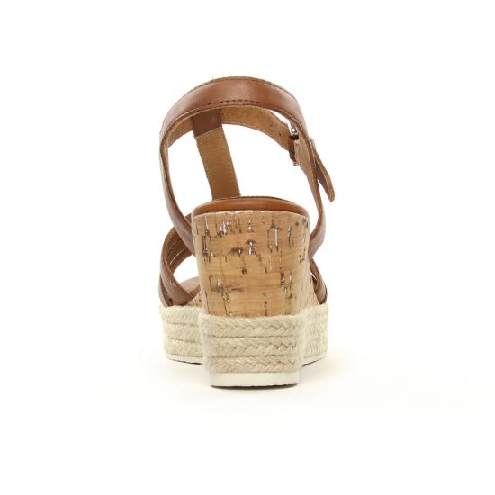 espadrilles compensées marron mode femme printemps été - Photo Produit 7