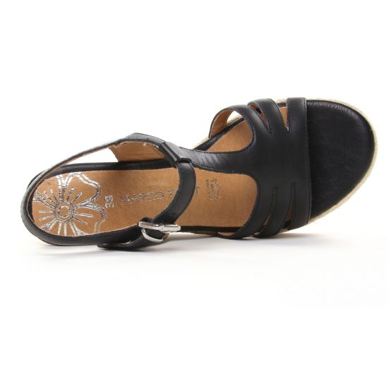 espadrilles compensées noir mode femme printemps été - Photo Produit 4