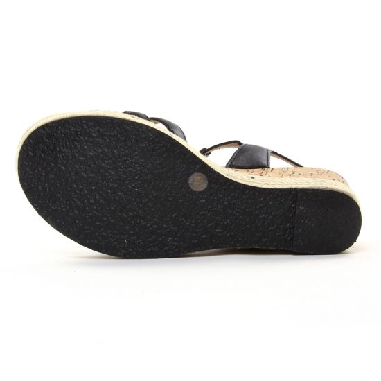 espadrilles compensées noir mode femme printemps été - Photo Produit 5