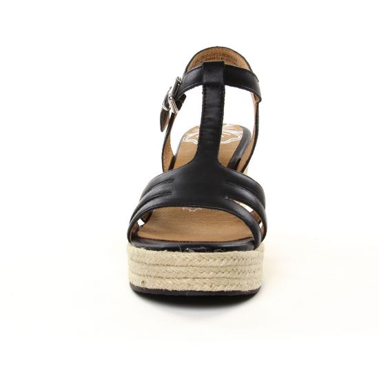 espadrilles compensées noir mode femme printemps été - Photo Produit 6