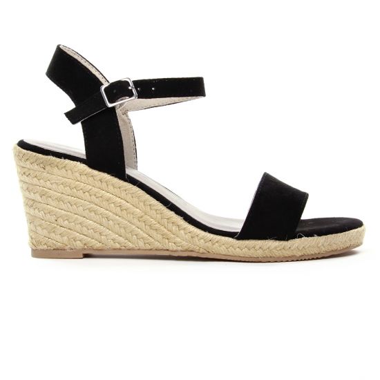 espadrilles compensées noir mode femme printemps été - Photo Produit 2