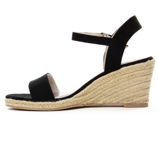 espadrilles compensées noir mode femme printemps été - Photo Produit 3