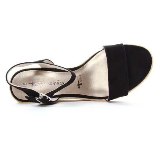espadrilles compensées noir mode femme printemps été - Photo Produit 4