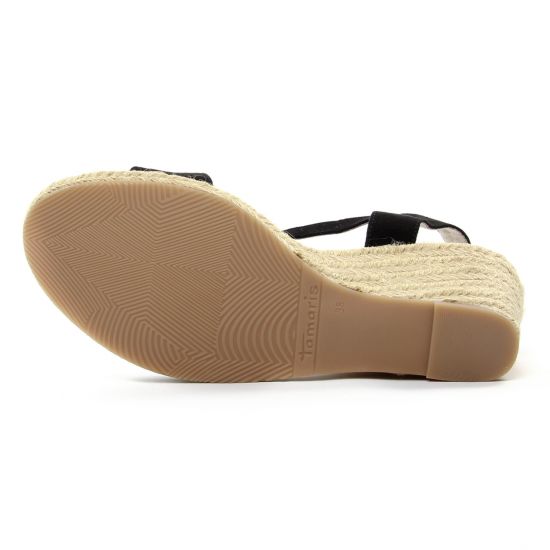 espadrilles compensées noir mode femme printemps été - Photo Produit 5