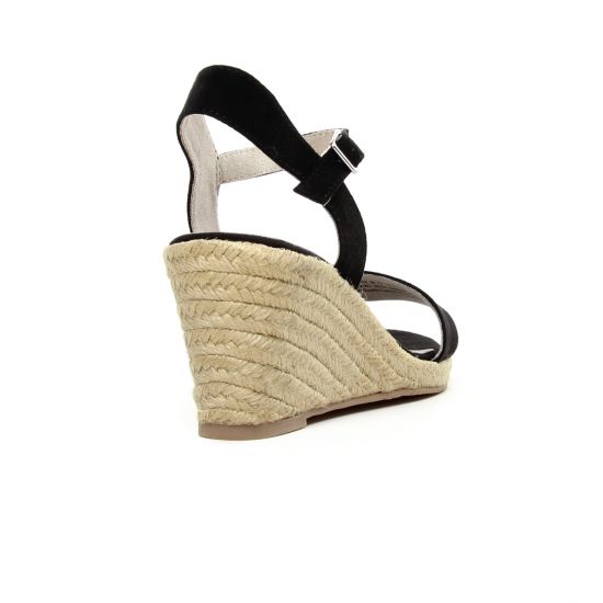 espadrilles compensées noir mode femme printemps été - Photo Produit 7