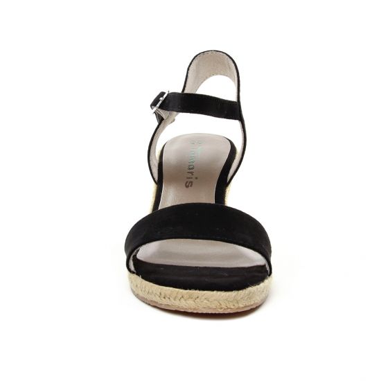 espadrilles compensées noir mode femme printemps été - Photo Produit 6