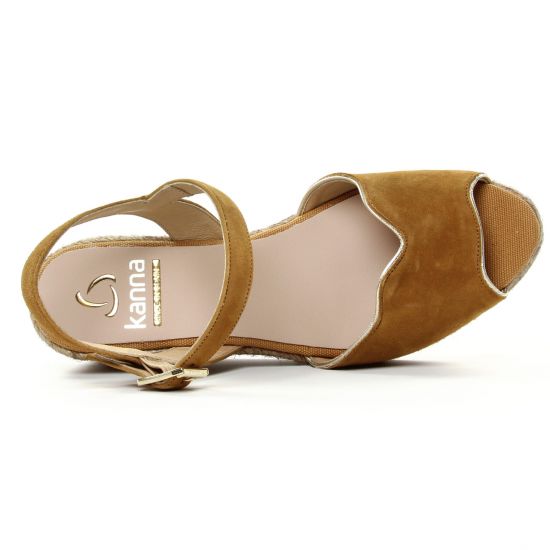 espadrilles compensées marron mode femme printemps été - Photo Produit 4