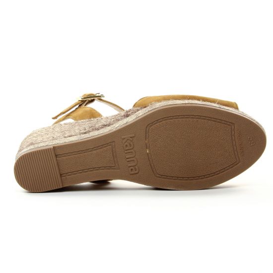 espadrilles compensées marron mode femme printemps été - Photo Produit 5