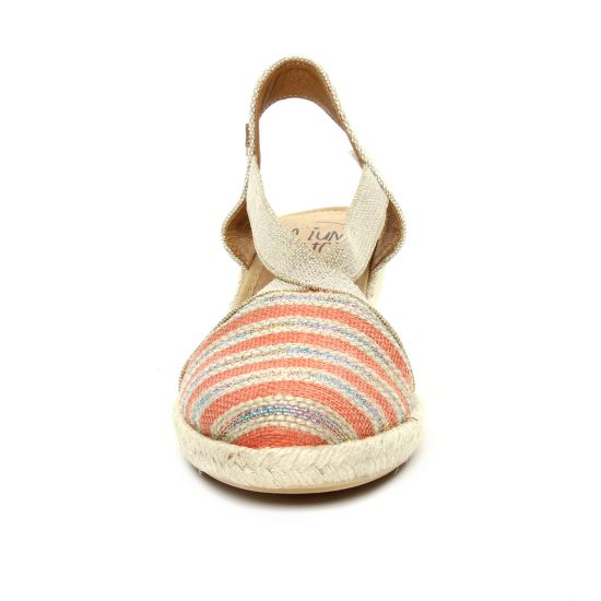 espadrilles compensées orange mode femme printemps été - Photo Produit 6