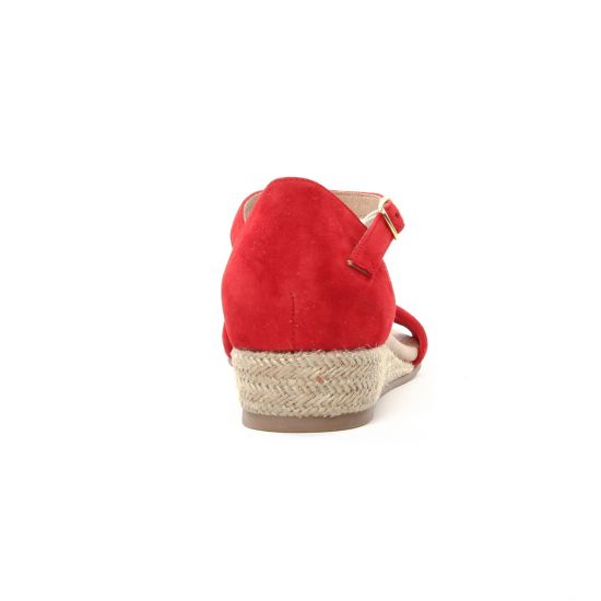 espadrilles compensées rouge mode femme printemps été - Photo Produit 7