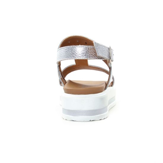 sandales compensées gris argent mode femme printemps été - Photo Produit 7