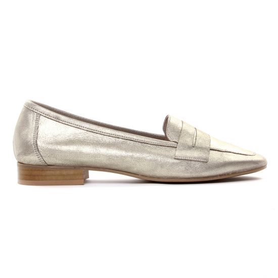 mocassins beige doré mode femme printemps été - Photo Produit 2