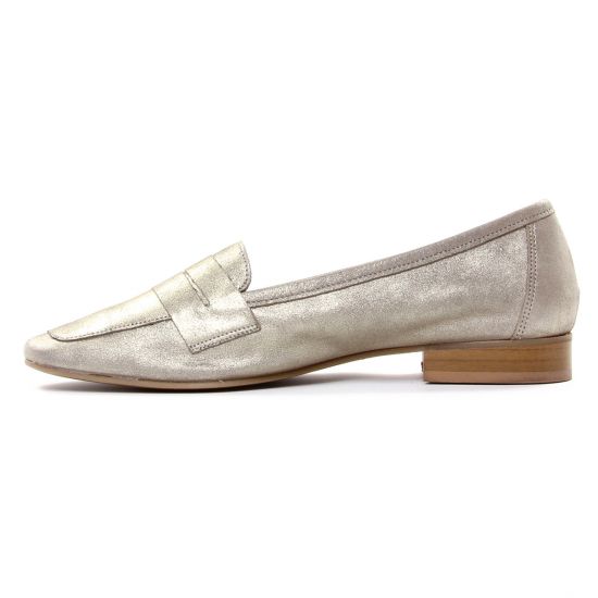 mocassins beige doré mode femme printemps été - Photo Produit 3