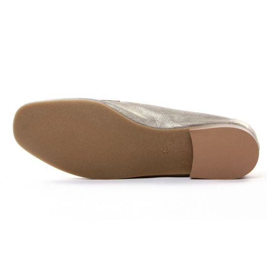 mocassins beige doré mode femme printemps été - Photo Produit 5