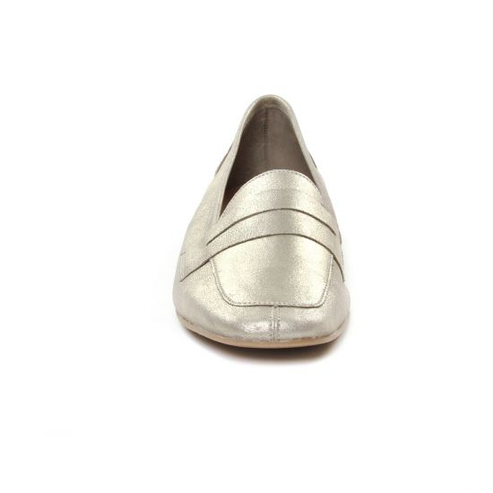 mocassins beige doré mode femme printemps été - Photo Produit 6