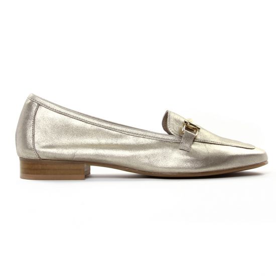 mocassins beige doré mode femme printemps été - Photo Produit 2
