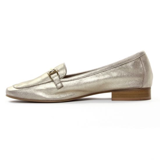 mocassins beige doré mode femme printemps été - Photo Produit 3