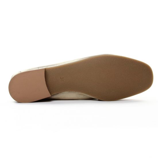 mocassins beige doré mode femme printemps été - Photo Produit 5