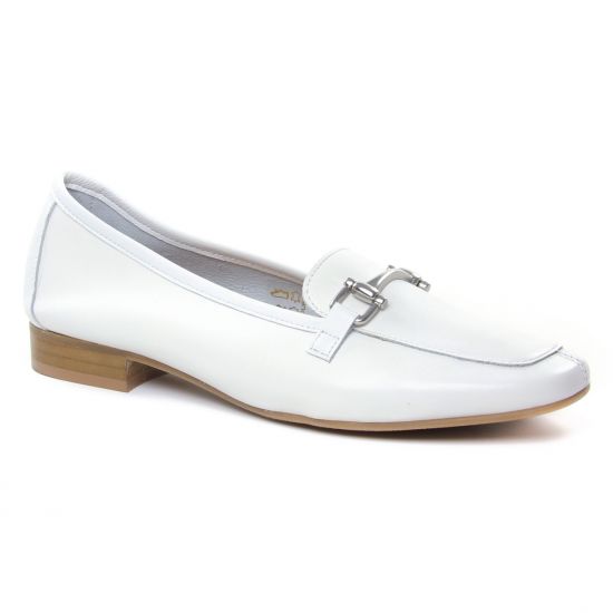 Mocassins Scarlatine 11029 X Blanc Argent, vue principale de la chaussure femme