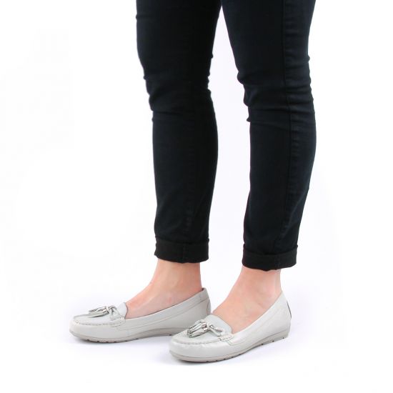 mocassins confort blanc mode femme printemps été - Photo Produit 8