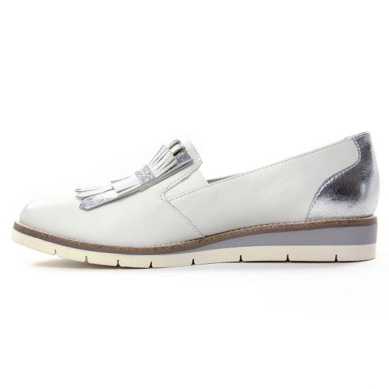 Mocassins Slippers blanc mode femme printemps été - Photo Produit 3