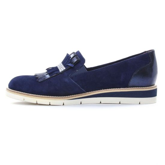 Mocassins Slippers bleu velours mode femme printemps été - Photo Produit 3