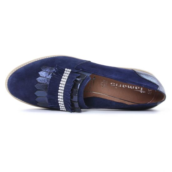Mocassins Slippers bleu velours mode femme printemps été - Photo Produit 4