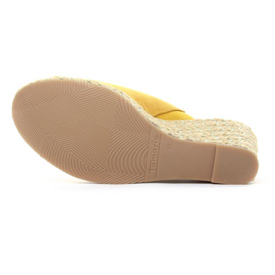 espadrilles compensées jaune mode femme printemps été - Photo Produit 5
