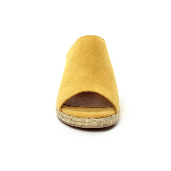 espadrilles compensées jaune mode femme printemps été - Photo Produit 6