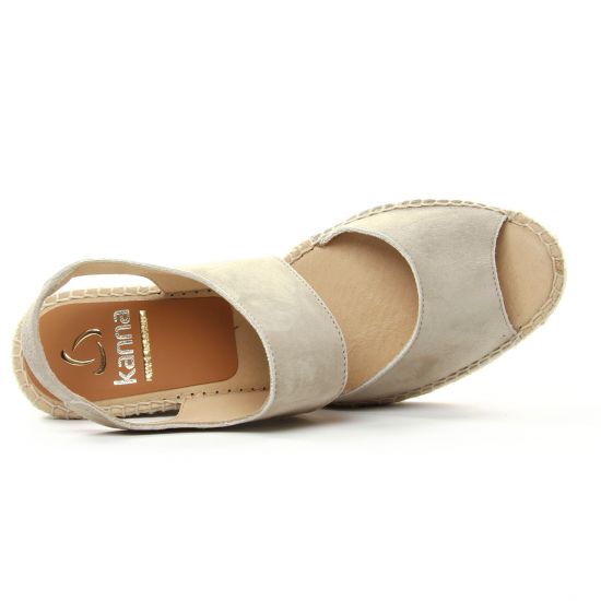 espadrilles compensées beige mode femme printemps été - Photo Produit 4
