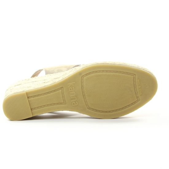 espadrilles compensées beige mode femme printemps été - Photo Produit 5