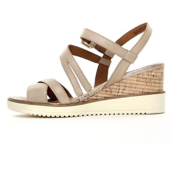 nu-pieds compensés beige mode femme printemps été - Photo Produit 3
